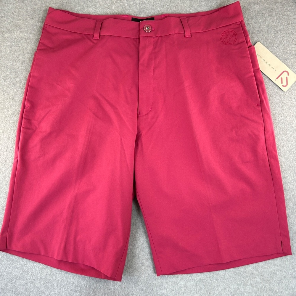 Ian Poulter IJP Golf Shorts Mens Size 34 Fushia Pink Athletic Performance NWT